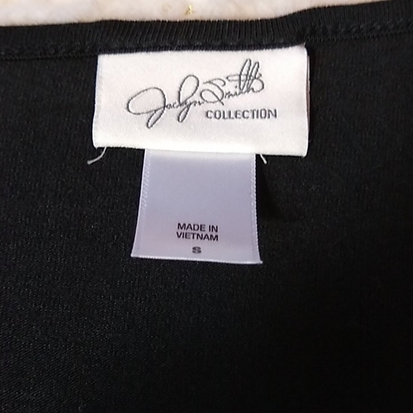 Jacqueline Smith Womens Small Black Studded Round Neck Tee T Shirt Mob Wife - Picture 6 of 9